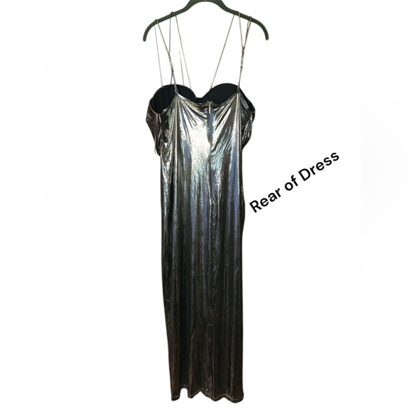 Viral JLuxlable light gold visions of you midi dress 2X chain straps, sold out - Picture 4 of 16